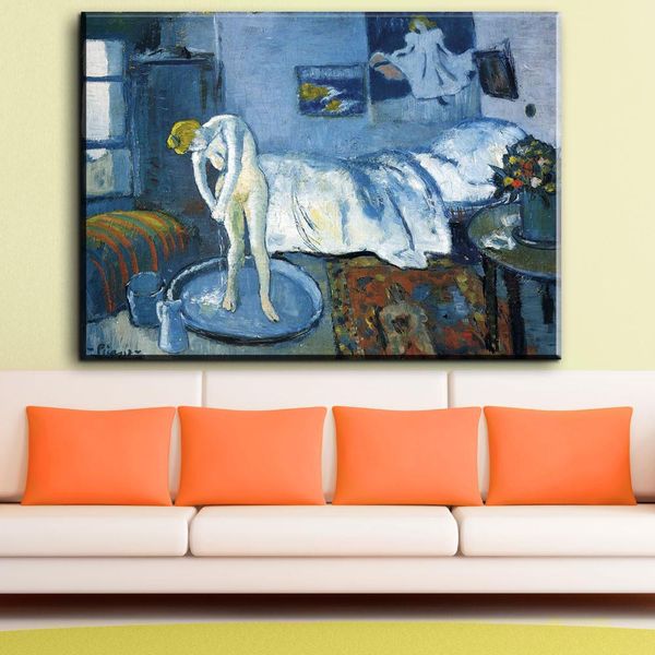 2019 Zz1115 Pablo Picasso The Blue Room Canvas Oil Art Painting Wall Pictures For Livingroom Bedroom Decoration Unframed Prints Art From Xiadar01