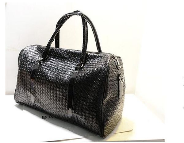 

duffel bags men fashion pu big capacity black waterproof handbag outdoor