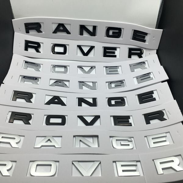 

Dhl 100pc range rover badge letter emblem hood rear trunk tailgate emblem ticker nameplate decal for land rover