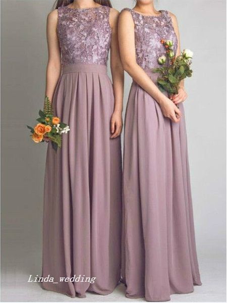 Dusty Rose Böhmisches Brautjungfernkleid, formelle Applikation, Chiffon, bodenlang, langes Kleid für Trauzeugin, Hochzeitsfeierkleid