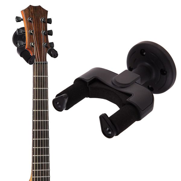 

Оптовая-14 см пластиковые гитара Вешалка держатель стойки кронштейн крючки стенд Настенное крепление настенные вешалки для всех Размер гитары