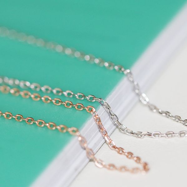 

Новая Мода 100% Настоящее Чистого Стерлингового Серебра 925 Тонкая Связь Ожерелье 51