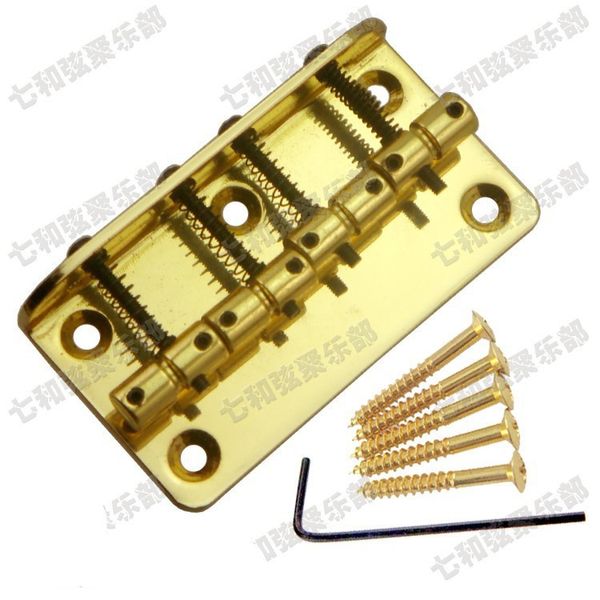 Golden Iron Bass Guitar Guitar Bridge 4 Bass Strings Guitar Parts Strumenti musicali Accessori