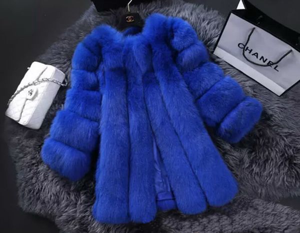 

Новая мода зима норки женщина Fox Fur Coat для Меха пальто Женщины Теплее дамы Шинель Ж