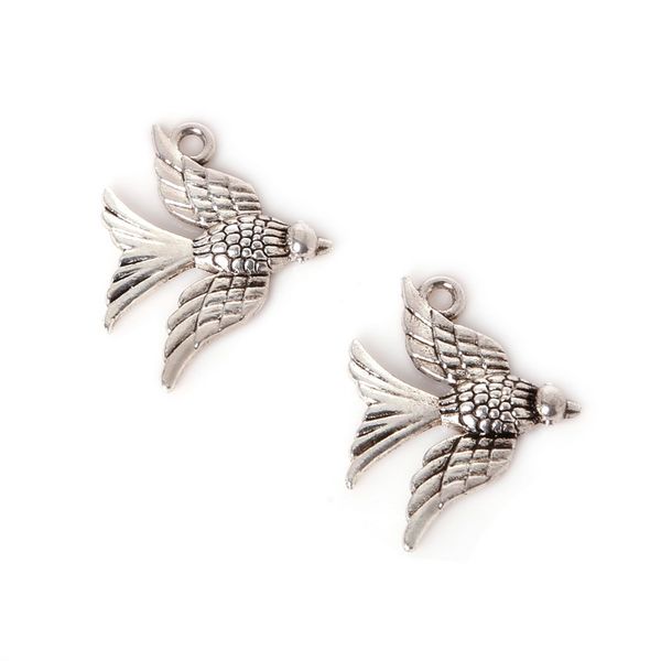 

7pcs 19x24mm zinc alloy antique silver swallow diy charms pendants jewelry making diy, Bronze;silver