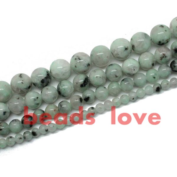 

natural green spot stone loose spacer beads 4 6 8 10mm strand 15" diy bracelet necklace gemstone jewelry making-f00258 jewelry making, Black