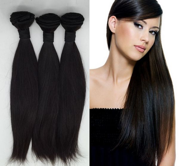 3 Teile/los Gerade Reines Haar Bundles Weaves, Brasilianisches Peruanisches Malaysisches Haar, Kein Ausfallen Keine Verwicklung Weiche Gerade Menschenhaarverlängerung