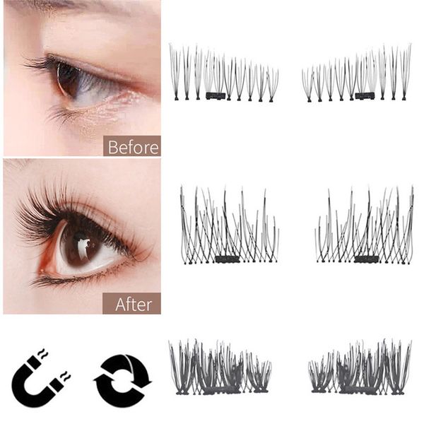 

11 styles magnetic lashes 4pcs false magnetic eyelashes maquillage false lashes makeup lashes kit