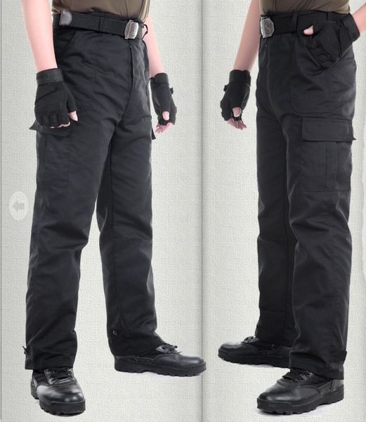 

(one piece)new 2016 outdoor spring autumn commando men black combat pants tactics overalls military cargo security guard pants