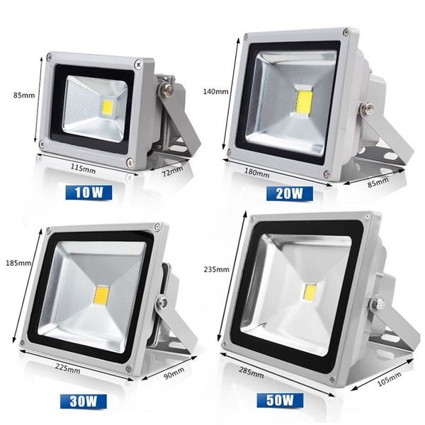 

high lumen waterproof led flood light 10w 20w 30w 50w warm white/cool white outdoor lighting floodlight ac85-265v
