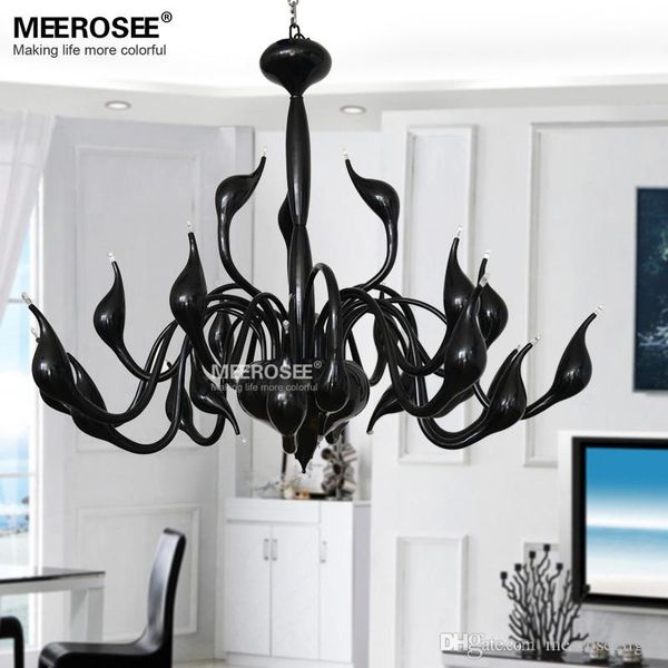 

modern black swan chandelier lamp, light, lighting with 24 lights l project lighting