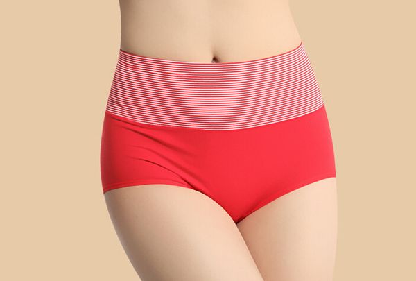 

6 color women cotton panties fashion designer body shaper hip abdomen tummy control briefs high waist underwear for women, Black;pink