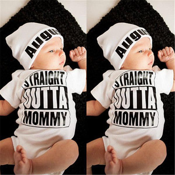 Venda por atacado- casual venda quente branco bebê menino menino roupas bodysuit macacão romper outfits um peças 0-18m conjunto de bebê