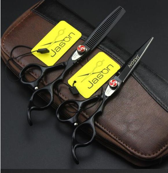 

black paint 6inch jason shears cutting thinning scissors hair scissors hairdressing scissors haircutting scissors hair shears js 62hrc
