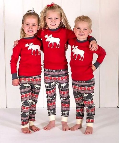 Kids Matching Christmas Outfits Coupons, Promo Codes & Deals 2019 top Christmas kids Family Matching Pajamas Set deer printed sets Adult fashion rompers girls boys Nightwear casual outfit 2-9years free ship - Kids Matching Christmas Outfits Coupons, Promo Codes & Deals 2019