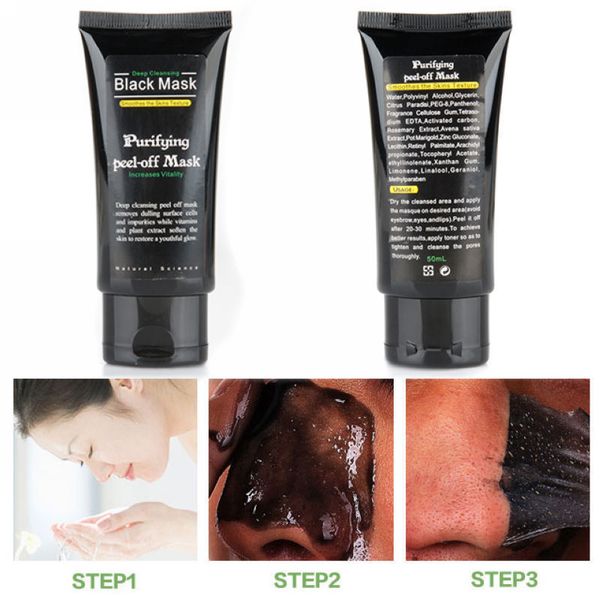 

black suction mask anti-aging 50ml shills deep cleansing purifying peel off black face mask remove blackhead peel masks