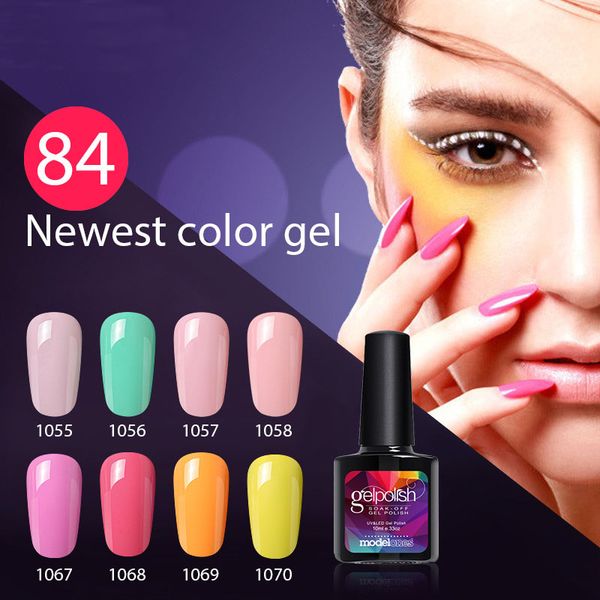 

Modelones 10 шт. / компл. УФ гель-лак 84 цвета ногтей мода УФ Led ногтей гель