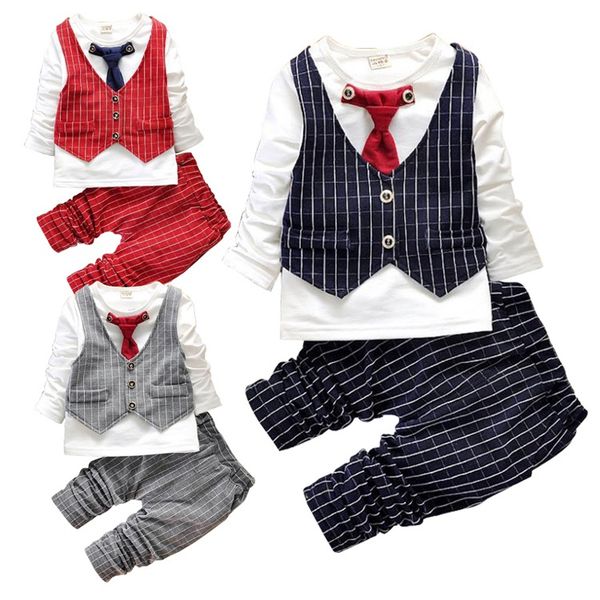 

prettybaby baby boy bodysuit outfit spring kids clothes plaid vest shirt striped pants bow tie 2pcs boys plaid outfit birthday wedding party, White