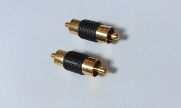 10 pcs OURO RCA Acoplador RCA Macho para RCA Masculino Conector de Áudio e Vídeo