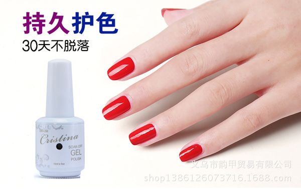 

wholesale-new 10pcs/lot cristina uv gel nail polish 256 colors 15ml 0.5oz (you choose 10 colors) ing, Red;pink
