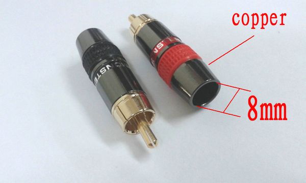 40 Stück Kupfer-RCA-Stecker, Audiokabel, männlich, Lötanschluss