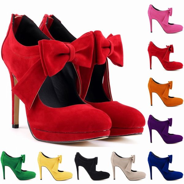 

cute girls shoes platform high heels ladies women pumps wedding dress women shoes us size 4-11 d0003, Black