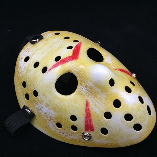 Máscara de Jason Arcaico Completa Rosto Antigo Máscara de Assassino Jason vs Friday The 13th Horror Prop Hóquei Halloween Traje Cosplay Máscara frete grátis