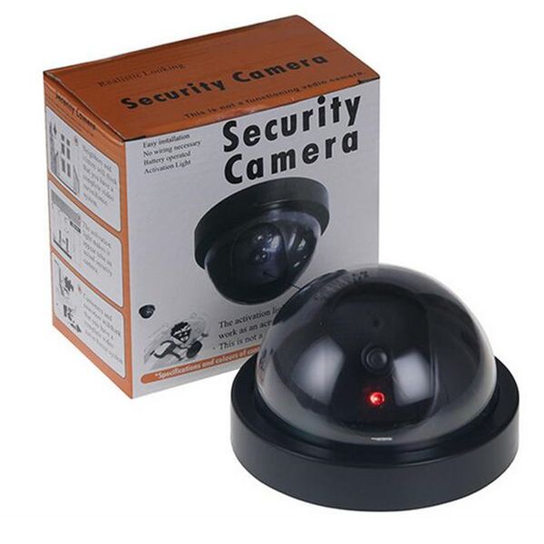 

wireless home security fake camera simulated video surveillance indoor/outdoor surveillance dummy ir led fake dome camera with retail packin
