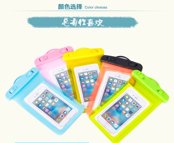 

Waterproof bag ca e pouch for iphone 6 plu am ung 7 edge cellphone water proof cell phone underwater pouche dry bag with lanyard