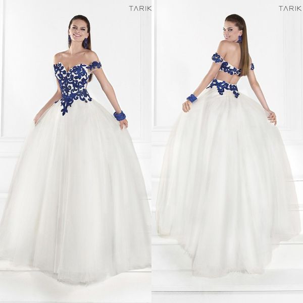 Royal Blue and White Dress