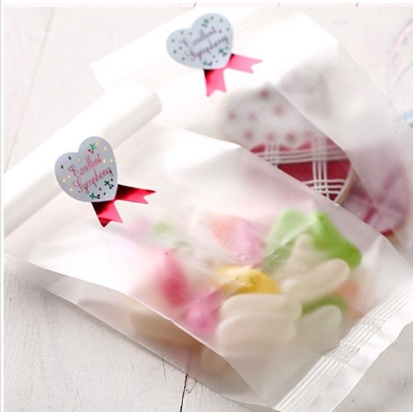 100 pçs / lote Celofane Scrub Bolinho Clear Bag / para Presente Padaria Macaron Embalagem de Embalagem de Plástico / Natal 8.5 * 23cm