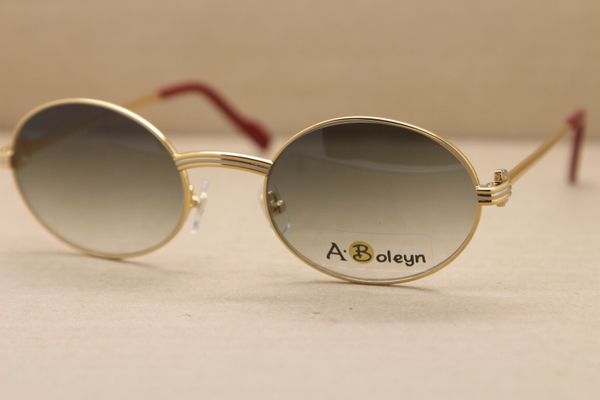 

wholesale 1188008 round metal sunglasses sun glasses men brand designer with logo famous brand sunglasses frame size:55-22-135mm, White;black
