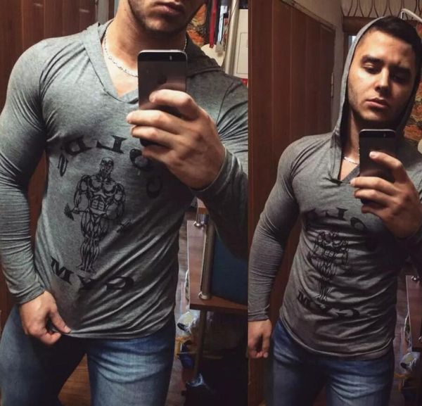 

Мужские Gym Толстовка с длинным рукавом Толстовка Бодибилдинг Мужчины Спортивные