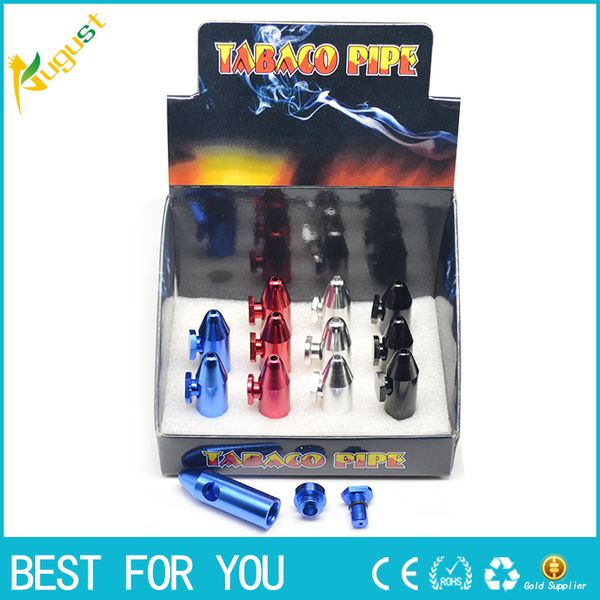 

new pipe metal pipe snuff bullet snorter metal smoking aluminum pobfl