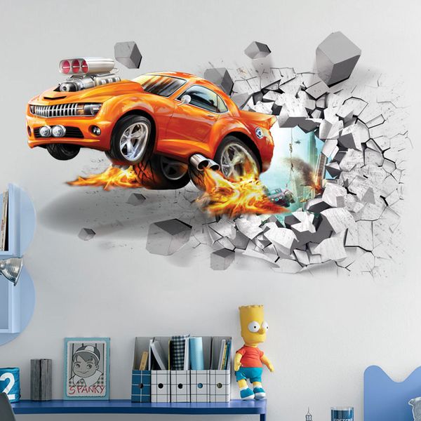 Wholesale New 3d Football Car Wall Stickers Creative Wallpaper For Children S Room Home Bedroom Decration Wall Tattoos Wall Tattoos Decals From