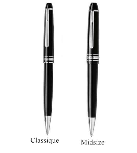 

Luxury Masterpiece Midsize MST-145 black resin ball point pen or Rollerball pen AAAAA quality promotional supply