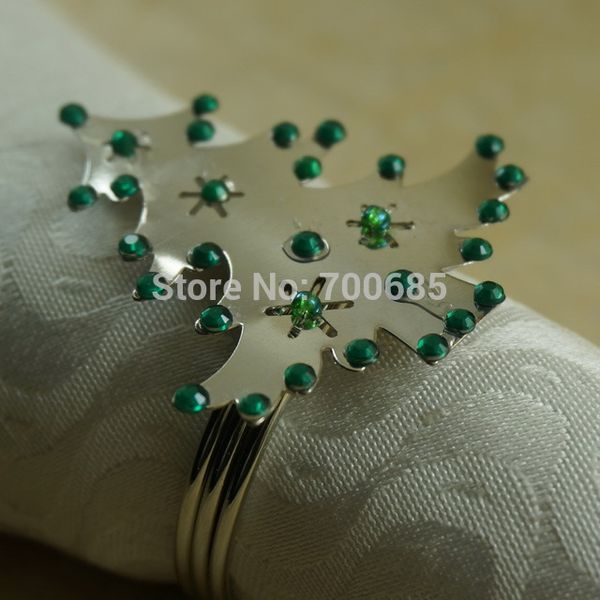

wholesale- christmas tree napkin ring, silver,decoration napkin holder