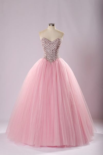 

2017 new sweetheart pink quinceanera dresses ball gowns with beads crystals lace up sweet 16 dresses 15 year prom gowns qs1084, Blue;red