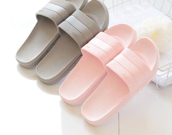 

2017 women's fashion candy color indoor massage slippers light weight solid pvc home non-slip massage slippers chinelo feminino, Black