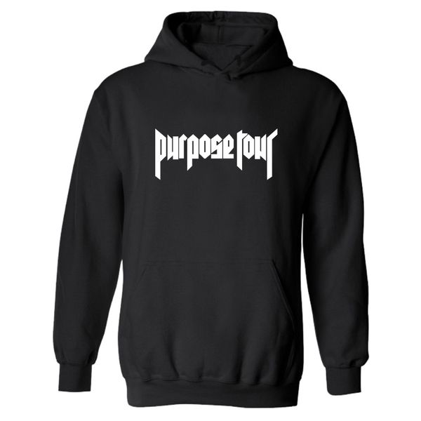 

wholesale-2016 fashion purpose tour hooded hoodies justin bieber hoodies and sweatshirts super star clothing plus size 4xl, Black