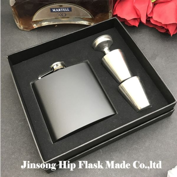 

6 oz hip flask gift set with 4 sglass , funnel in the gift box