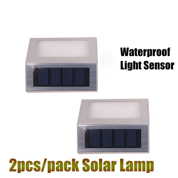

2 шт. / лот светодиодный солнечный свет лестница лампа 2leds водонепроницаемый Откры