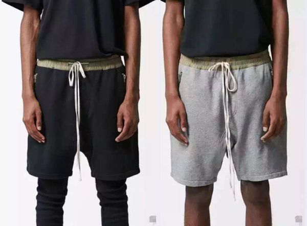 

wholesale-new black/grey big and tall kanye urban clothing sweatpants joggers fog zipper harem pants summer, White;black