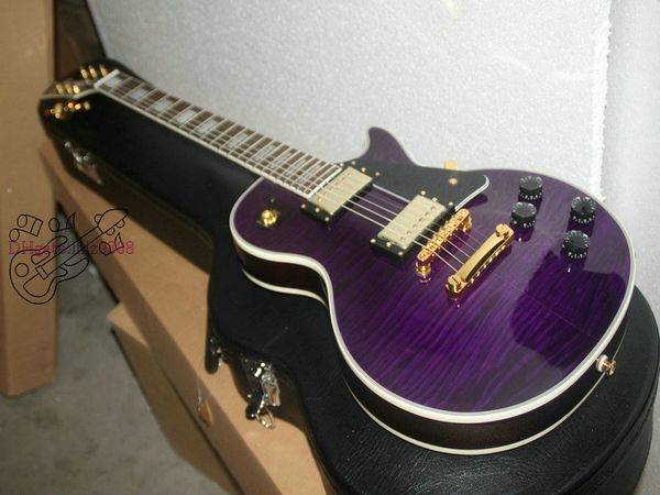 

new purple custom electric guitar mahogany body a6789