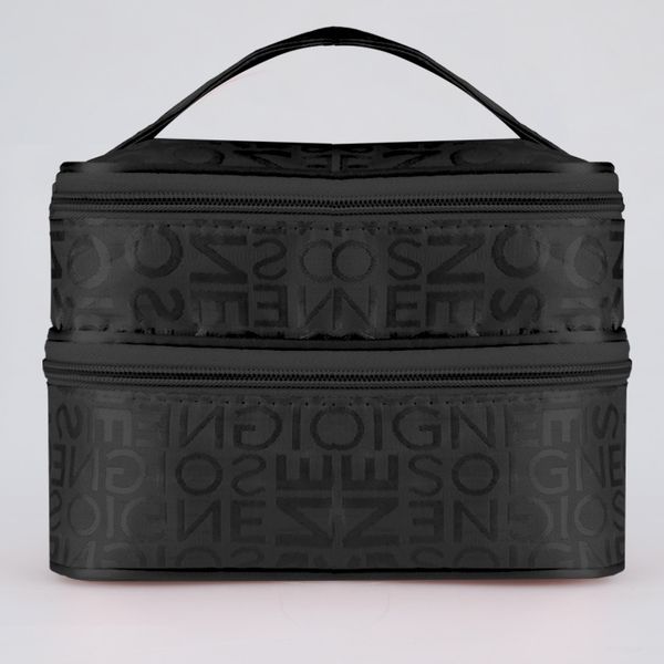 

wholesale- women zipper double layered character cosmetic case makeup bag