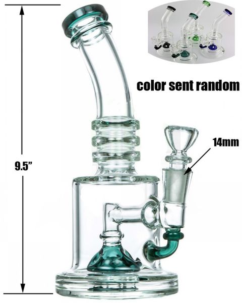 

half pipe egg perc bongs glass 9.5" water glass thick desigh neck bent new color fab water bong bietl