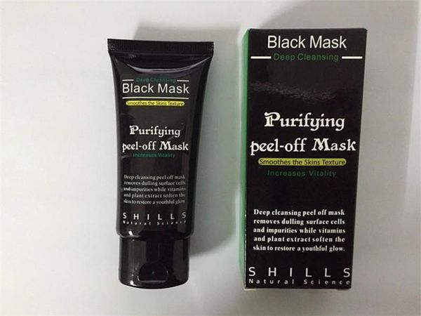 

2017 black suction mask anti-aging 50ml shills deep cleansing purifying peel off black face mask remove blackhead peel masks