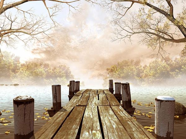

island bridge on the island landscape 3d tv backdrop mural 3d wallpaper 3d wall papers for tv backdrop