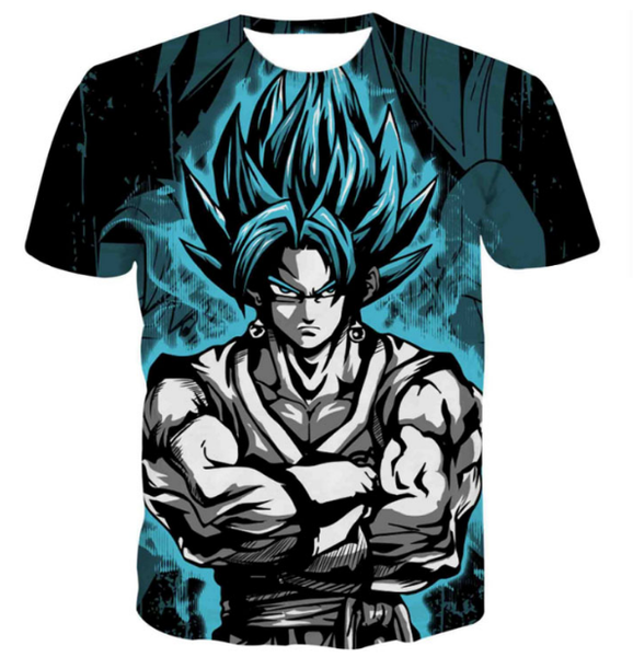 

новые моды для мужчин / женщин dragon ball z прохладный гоку летний стиль смешно унисекс 3d печати повседневная футболка s - - - 5xl aa676, White;black