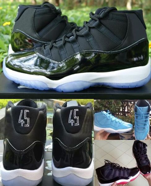 

New Number "45" "23" 11 Spaces Jams Basketball Shoes High Quality Women Mens Bred 11s Concord Gamma Blue Sports Sneakers 36 47